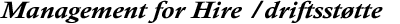 Management for Hire / driftsstøtte